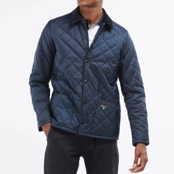 Image of Barbour Mens Crested Herron Quilt Jacket - Navy/Ivy - XXL
