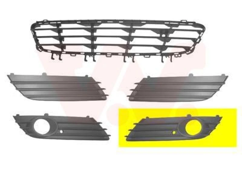 Image of VAN WEZEL Bumper grill VAN WEZEL 3745593