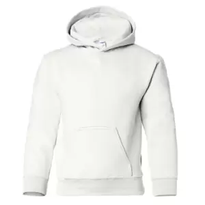 Image of Gildan Heavy Blend Childrens Unisex Hooded Sweatshirt Top / Hoodie (L) (White)