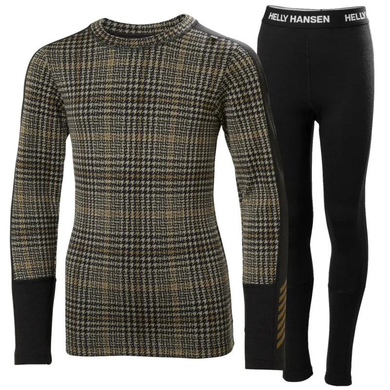 Image of Helly Hansen Girls merino wool set Helly Hansen Graphic Lifa Marron Female 10 ans