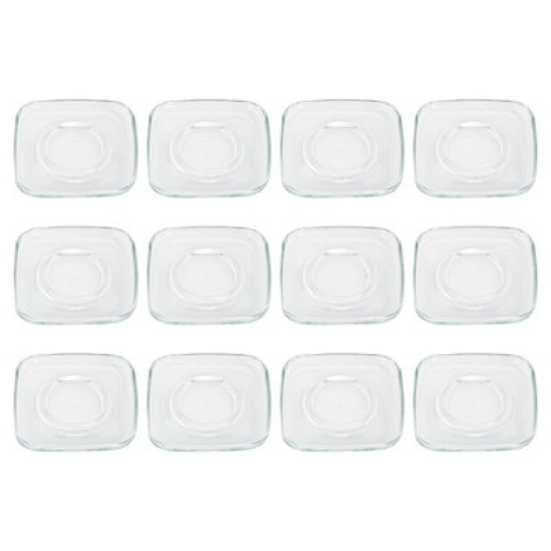 Image of LAV Glassware Lav Cozy Glass Cappuccino Saucers - 16.5Cm - Pack Of 12