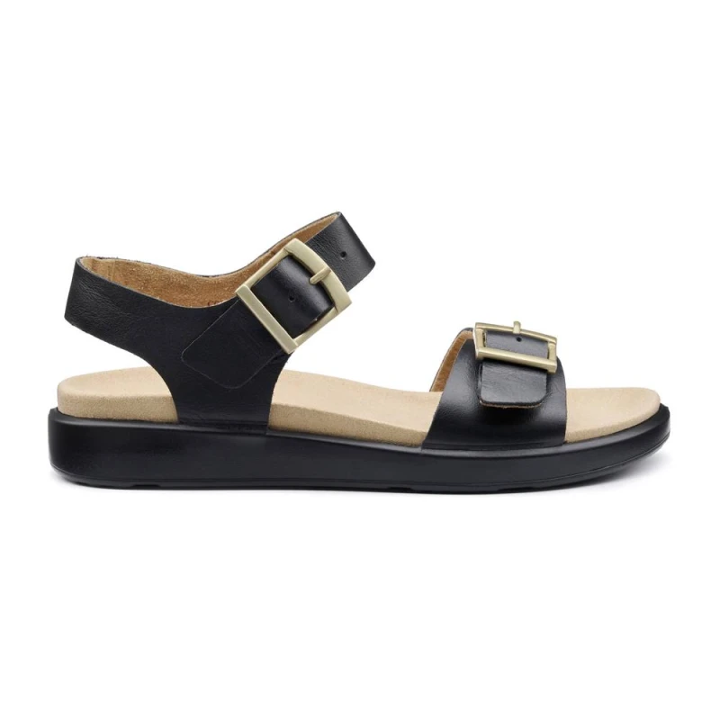 Image of Hotter Womens 'Corfu' Sandals in Black Size: 4 Black Female 4