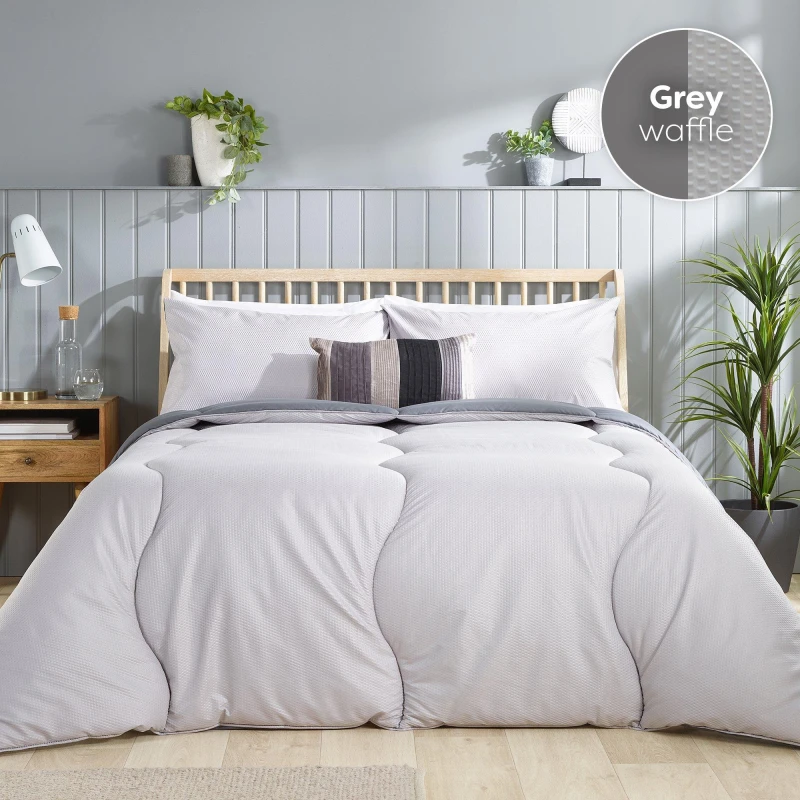 Image of Slumberdown Slumberdown Coverless Comfort Printed Embossed Waffle 10.5 Tog Duvet Size: Single Multi Single Unisex 5060543868753