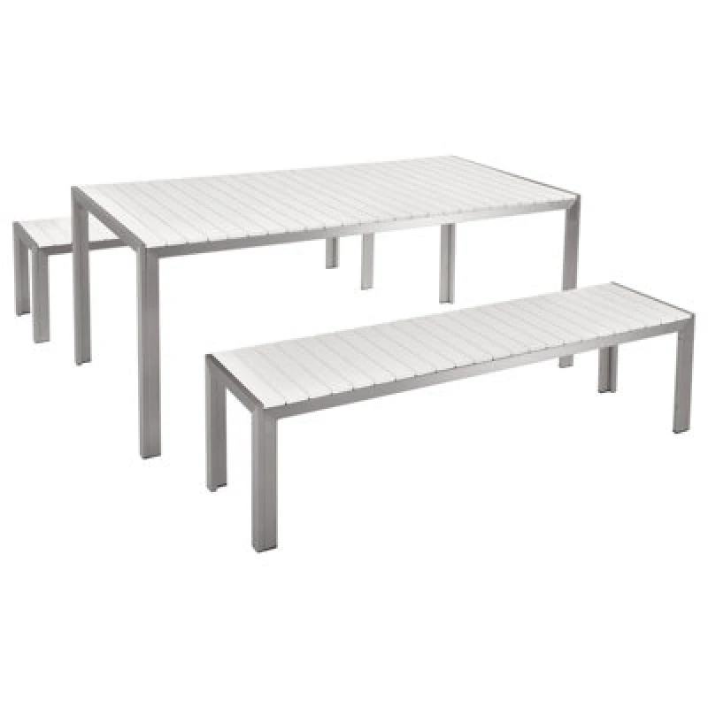 Image of Beliani Garden Dining Set 6 Seater Nardo White