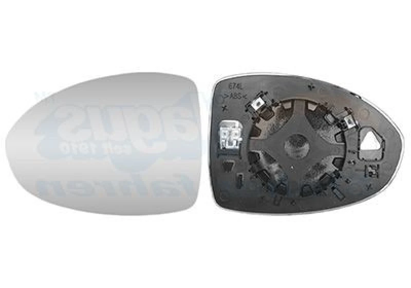 Image of VAN WEZEL Wing mirror glass VAN WEZEL 1648837