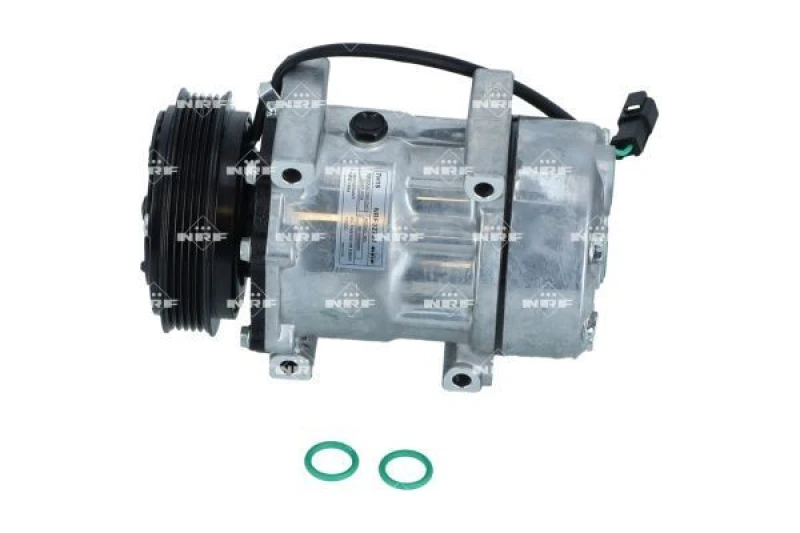 Image of NRF 32731 AC Compressor EASY FIT PAG 46, with PAG compressor oil, with gaskets/seals Compressor,air conditioning (447)