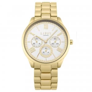 image of Lipsy Gold Bracelet Watch with White Dial