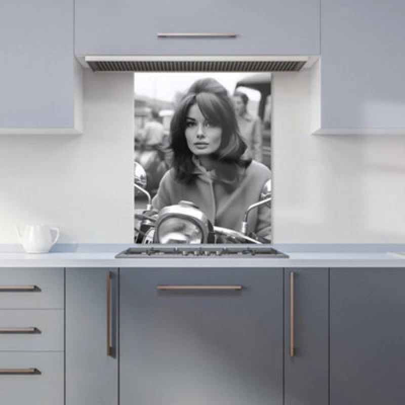 Image of Warren Reed Designer 1960 Out On The Bike Kitchen Splashback