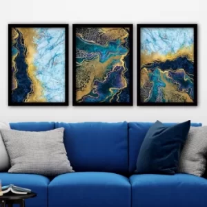 Image of 3SC41 Multicolor Decorative Framed Painting (3 Pieces)