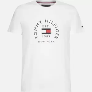 Image of Tommy Hilfiger Flag Arch Cotton T-Shirt - S