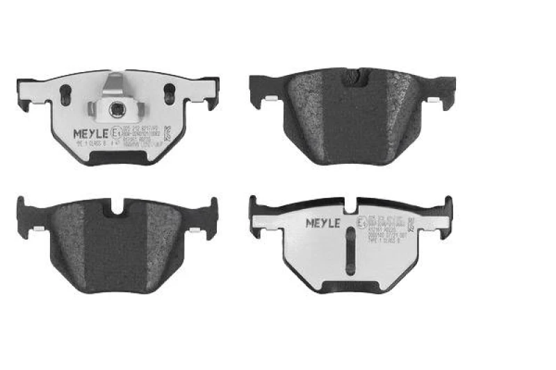 Image of MEYLE 025 212 8217/PD Brake pad set Rear Axle, excl. wear warning contact, MEYLE-PD Quality, with anti-squeak plate Brake Pad Set,disc brake (402)