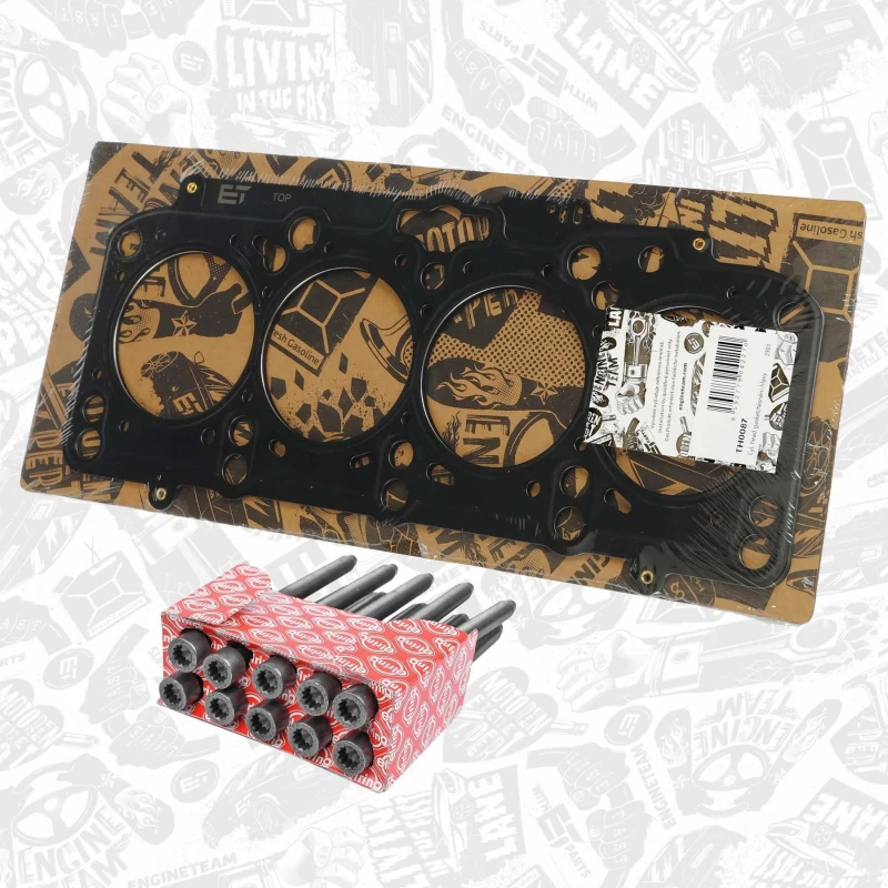 Image of ET ENGINETEAM TH0087BT Head Gasket boxET - service kit 1,49mm, Multilayer Steel (MLS), with cylinder head screw set Gasket,cylinder head (318)