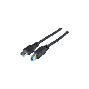 image of Exc 149807 USB 3.0 A/USB 3.0 B Male to Male USB Cable - Black