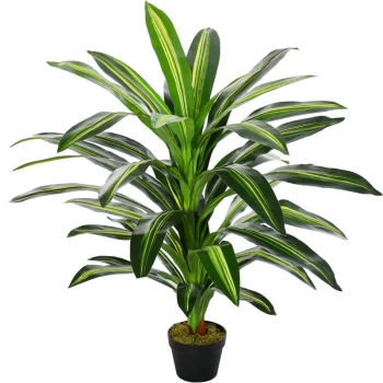 image of 110cm/3.6FT Artificial Dracaena Plant Fake Tree Potted Home Office - Outsunny