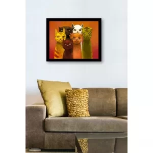 Image of SC0893 Multicolor Decorative Framed MDF Painting