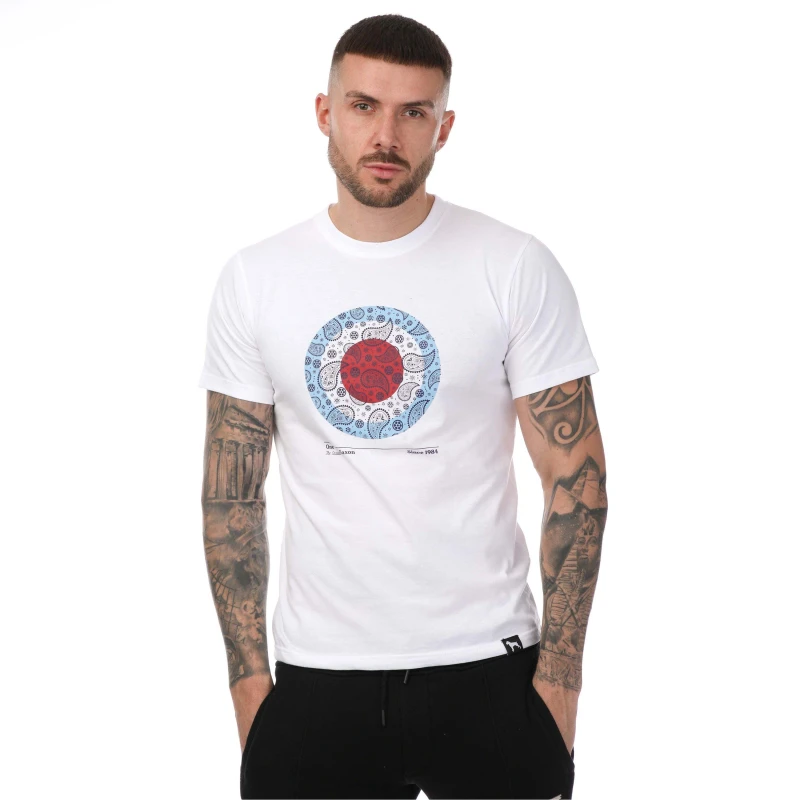 Image of One True Saxon Paisley T-Shirt - White White S