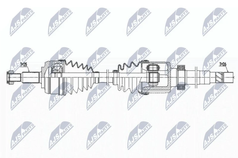 Image of NTY Drive shaft NTY NPW-RE-169