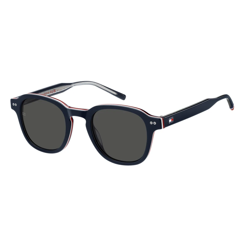 Image of Tommy Hilfiger Mens Round Sunglasses Blue male One Size