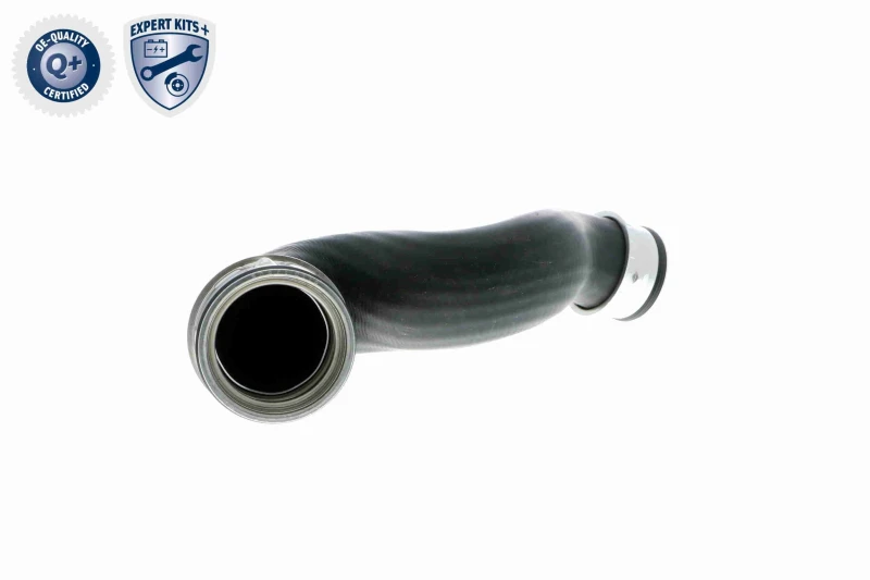 Image of VAICO V10-2697 Turbocharger Hose Rubber with fabric lining, Q+, original equipment manufacturer quality Rubber with fabric lining Charger Intake Hose