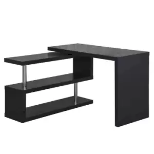 Image of HOMCOM Modern Corner 360° Rotating L-shaped Computer Desk Writing Table