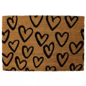 Image of Esselle Pride Of Place Chorlton Super Soft 50 X75cm Washable Indoor Mat, Welcome Heart Slogan