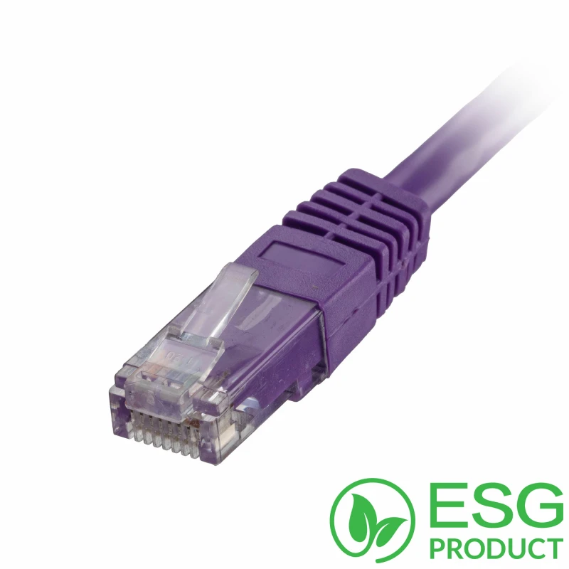 Image of Cablenet Cablenet 0.5m Cat5e RJ45 Violet U/UTP PVC 24AWG Flush Moulded Booted Patch Lead (PK 100) 67-7005B
