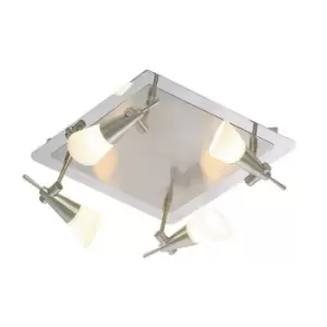 Image of Diama Flush Plate G9 4 Light G9 Nickel/Polished Chrome