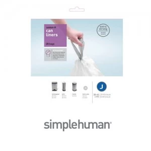 Image of Simplehuman 40L Size J Bin Liners - Pack of 20