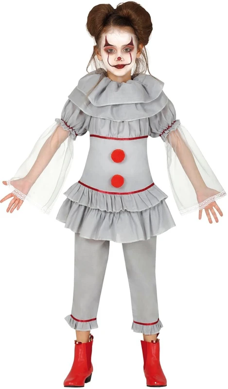 Image of Fiestas Guirca Fancy Dress Scary Clown 7-9 Years, Red CLG-FG83522
