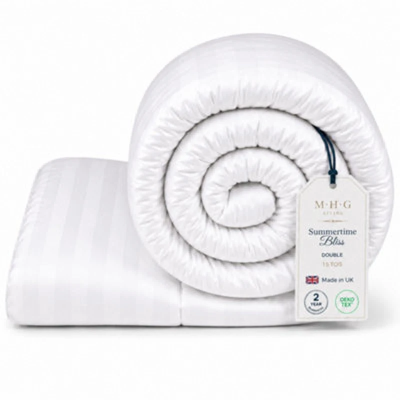Image of MHG Living MHG Living Double White Lightweight Summer Hollowfibre Duvet 1.5 Tog - Wilko White