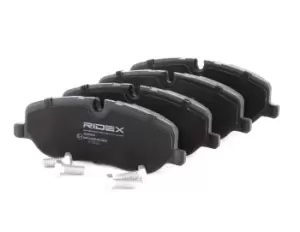 Image of RIDEX Brake pad set 402B0418 Brake pads,Brake pad set, disc brake LAND ROVER,Range Rover Sport (L320),Range Rover III (L322),Discovery III (L319)