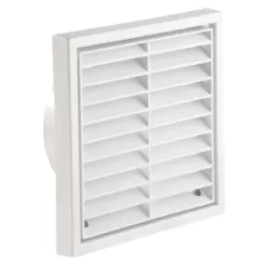 Image of MANROSE 125MM FIXED LOUVRE GRILLE (WHITE) - 1172W