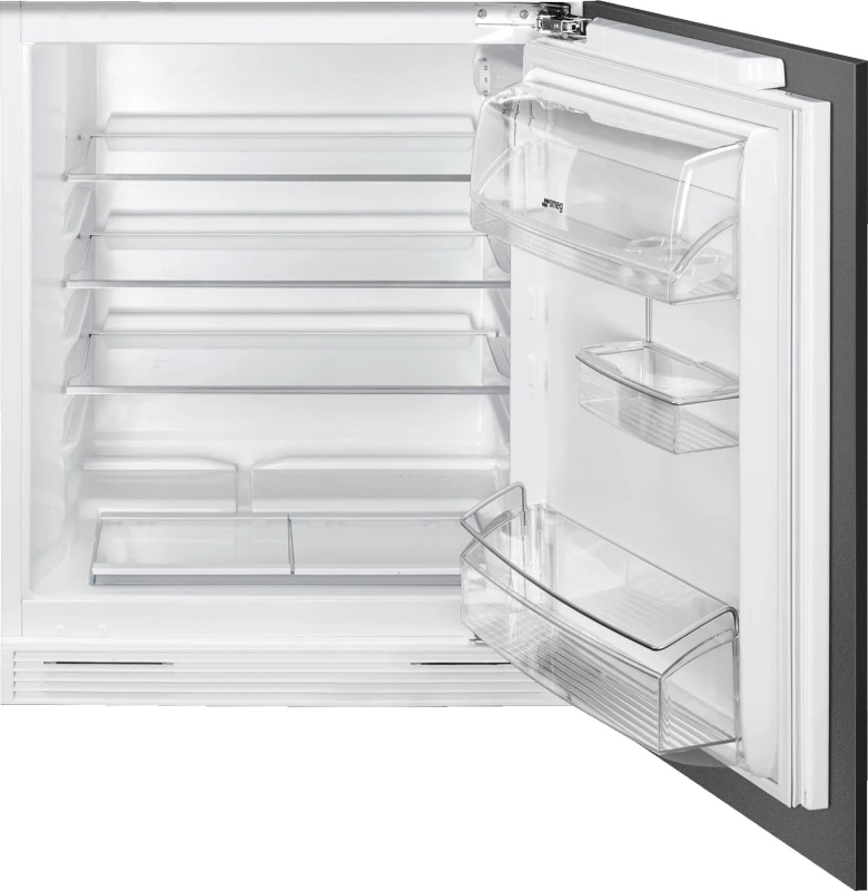 Image of Smeg UKU8L080DE Integrated Under Counter 82cm Fridge - Fixed Door Hinge Kit - White - E Rated