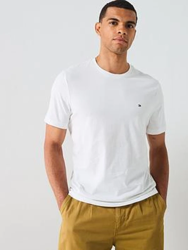 Image of Tommy Hilfiger Thick Regular Fit T-Shirt White Cotton M