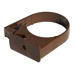 image of FloPlast RCM1BR MiniFlo 50mm Round Downpipe Pipe Clip - Brown Pack of 2