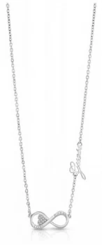 Guess Ladies Silver Plated Endless Love Infinity Necklace Jewellery