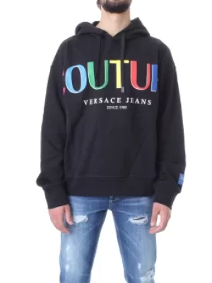 Image of Versace Hooded Men Black cotone