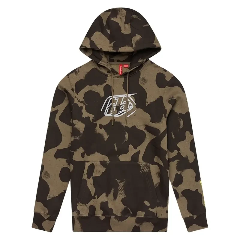 Image of Hooded sweatshirt Troy Lee Designs Badge Vert Male 2XL