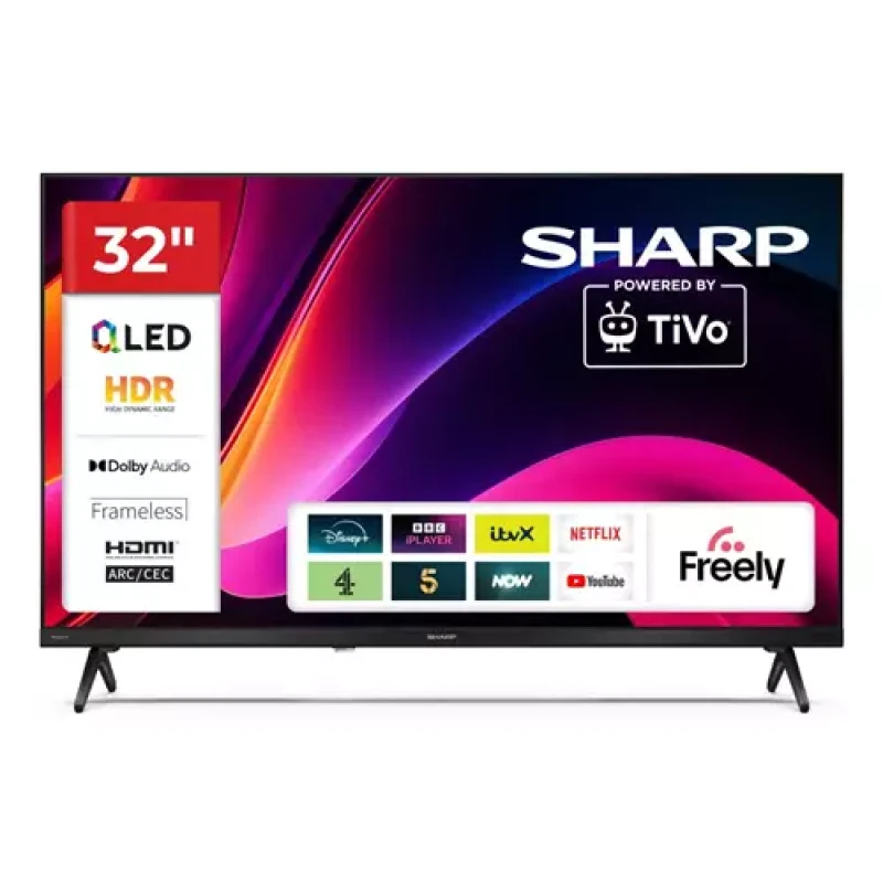 Image of Sharp 32" 1T-C32HE3245KB Smart HD Ready QLED TV