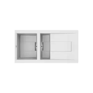 Image of 1.5 Bowl Inset White Granite Kitchen Sink - Reginox Keratek