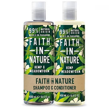 Image of Faith in Nature Hemp & Meadowfoam Banded Shampoo & Conditioner