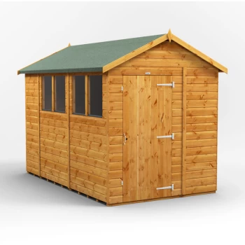 Image of 10x6 Power Apex Garden Shed - Brown