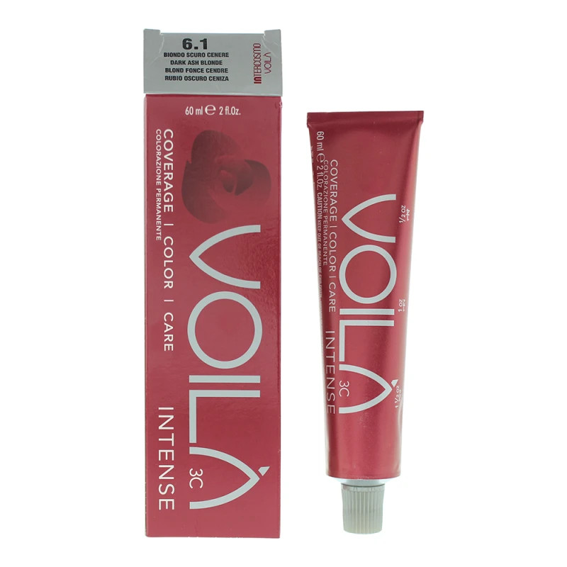 Image of Intercosmo Voila 3c Intense 6.1 Dark Ash Blonde Hair Colour 60ml
