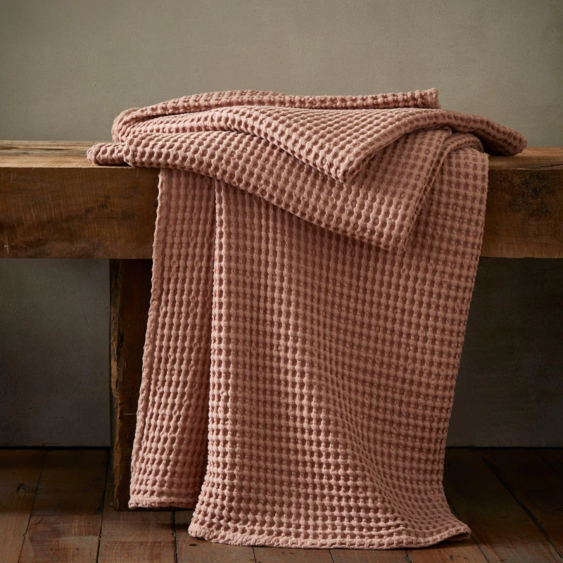 Image of Pineapple Elephant Jaipur 150cm x 200cm Waffle Throw Pink