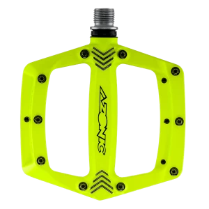 image of Azonic Americana MTB Pedals Neon Yellow 9/16