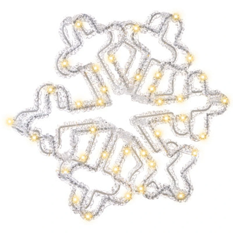 Image of Beliani Outdoor Decoration LED Silveran Snowflake 28cm White