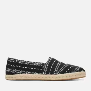 image of TOMS Womens Alpargata Rope Jacquard Espadrilles - UK 4