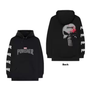 image of Marvel Comics - Punisher Stamp Unisex Large Pullover Hoodie - Black