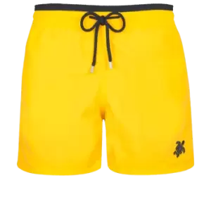 image of Men Swim Shorts Bicolor - Moka - Yellow - Size S - Vilebrequin