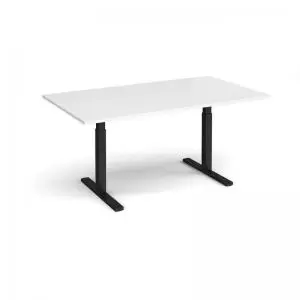 Image of Elev8 Touch boardroom table 1800mm x 1000mm - Black frame and white